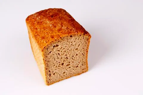 Homemade cereal bread on white Stock Photos