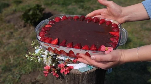 Homemade cheese cake Stock Footage 127526802