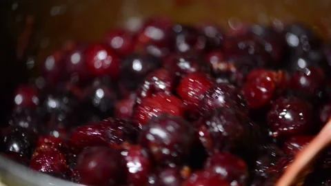 Homemade cherry fruit jam. 스톡 동영상 132441154