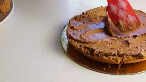 Homemade Chocolate Cake Stock Footage 116663555