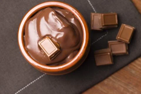 Homemade Chocolate Pudding Stock Photos