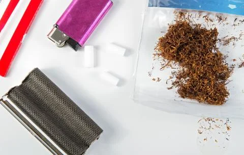 Homemade cigarettes . Stock Photos