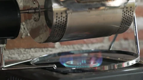 Homemade coffee roasting machine Stock Footage 121509080