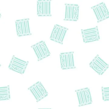 Homemade composter glyph vector seamless pattern Stock Illustration
