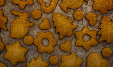 Homemade cookies pattern Stock Photos