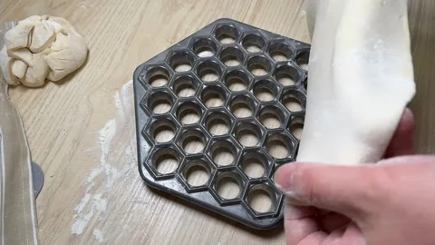 Homemade Dumpling Preparation Stock Footage 313657216