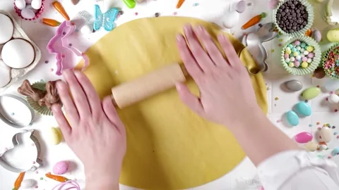 Homemade Easter baking Video stock 170434760