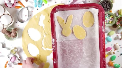 Homemade Easter baking Video stock 170434765