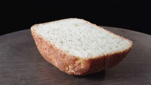Homemade Fresh Soft Bread Closeup Stock Footage 132211983