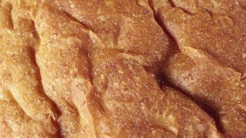 Homemade Fresh Soft Bread Closeup Stock Footage 132212308