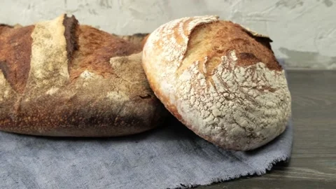 Homemade freshly baked bread. Video stock 198735870