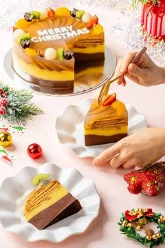 Homemade Fruit Pudding Stock Photos