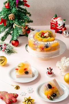 Homemade Fruit Pudding Foto stock