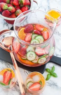 Homemade fruit punch Stock Photos
