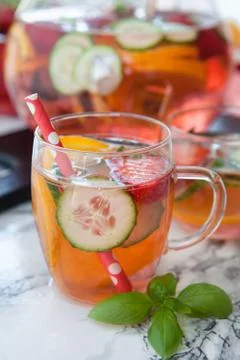 Homemade fruit punch Foto stock