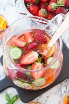Homemade fruit punch Foto stock