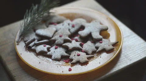 Homemade gingerbread cookie Stock Footage 60818122