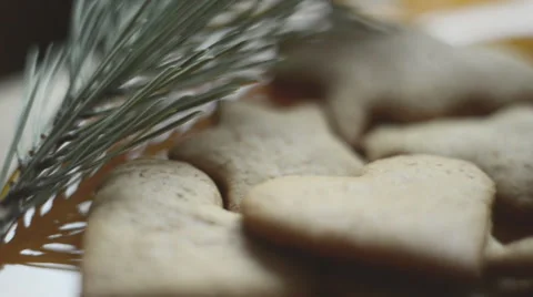 Homemade gingerbread cookie Stock Footage 60818295