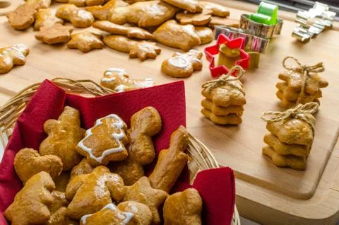 Homemade gingerbread Stock Photos