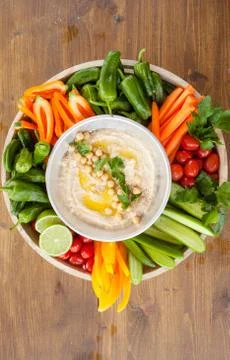 Homemade hummus Stock Photos