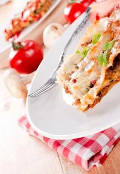 Homemade lasagne Foto stock