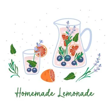 Homemade Lemonade Stock Illustration