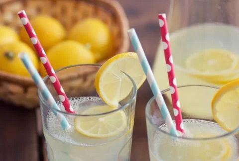 Homemade lemonade Stock Photos