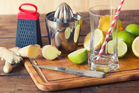 Homemade lemonade Stock Photos