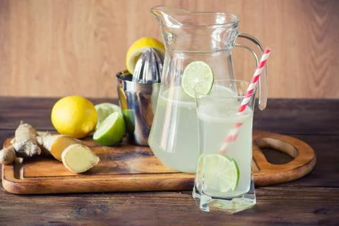 Homemade lemonade Stock Photos