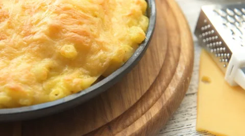 Homemade mac and cheese Stock Footage