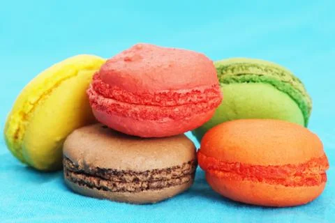 Homemade macaroons Stock Photos