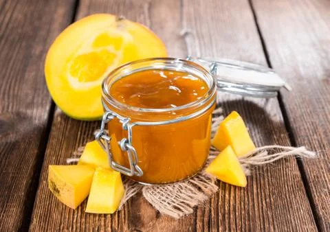 Homemade mango jam Stock Photos