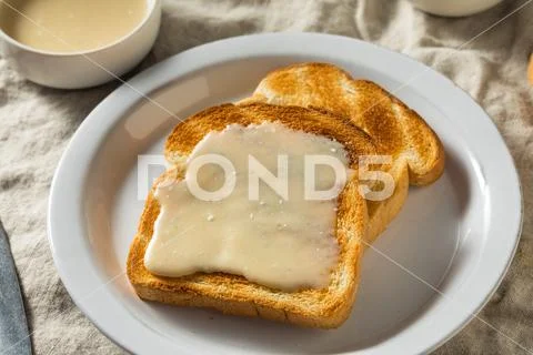 Homemade Maple Syrup Butter on Toast Stock Photos