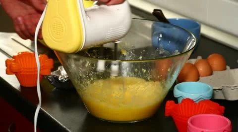 Homemade muffin preparation Stock Footage 10898698