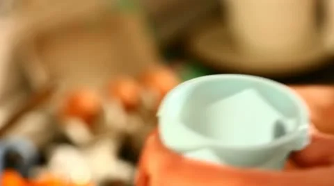 Homemade muffin preparation Stock Footage 10898873