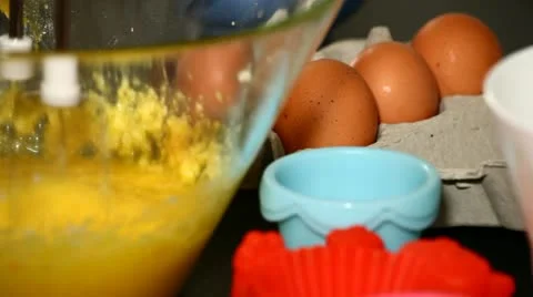 Homemade muffin preparation Stock Footage 10907930