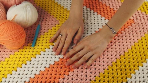 Homemade needlework Stock Footage 105282248