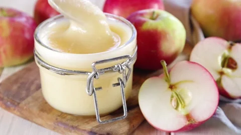 Homemade Organic Applesauce Stock Footage 201880752