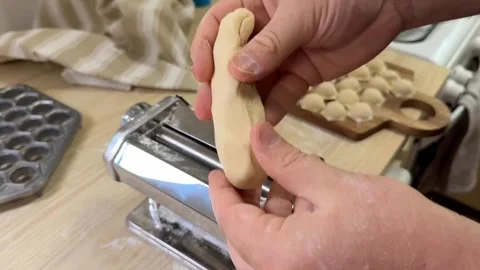 Homemade Pasta Crafting Stock Footage 319021335
