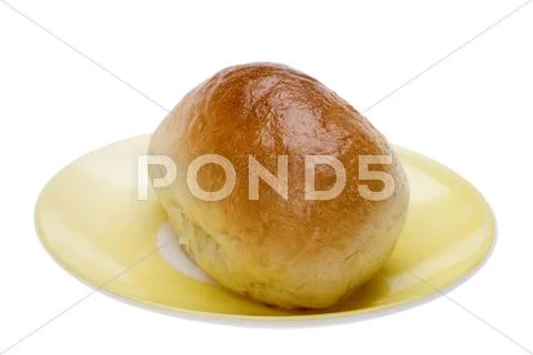 Homemade patty on white Stock Photos