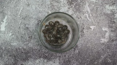 Homemade pearl milk tea Stock Footage 131532553