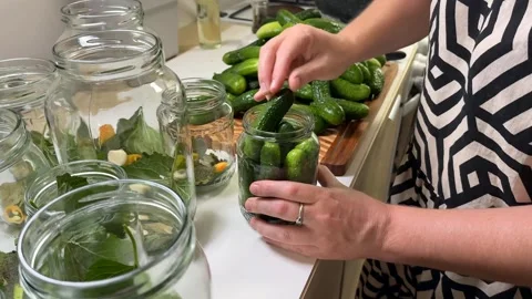 Homemade Pickle Preparation Stock Footage 313363760