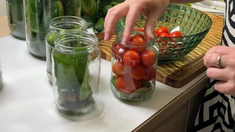 Homemade Pickle Preparation Stock Footage 313364285