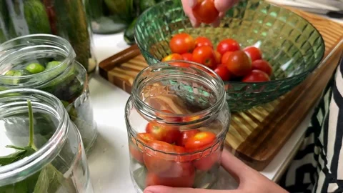 Homemade Pickling Process Stock Footage 313364127