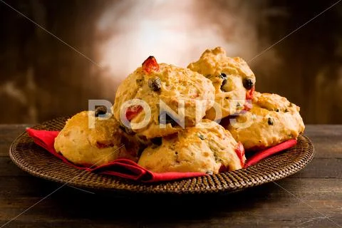 Homemade pizza rolls with olives and tomatos Stock Photos