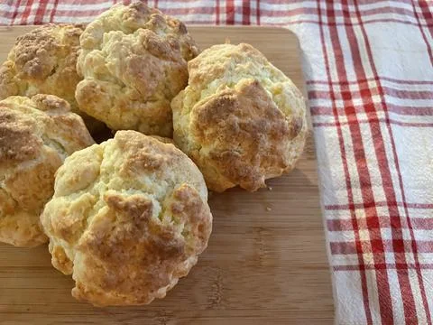 Homemade plain scones Stock Photos