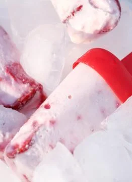 Homemade popsicles Stock Photos