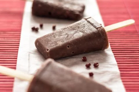 Homemade popsicles Stock Photos