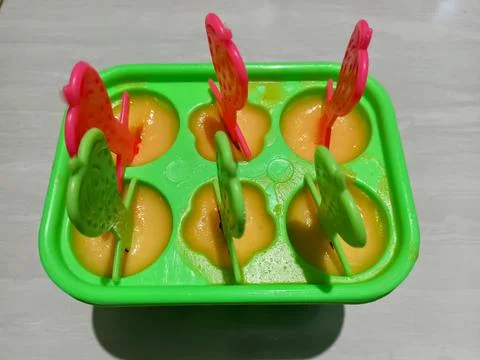 Homemade Popsicles Stock Photos