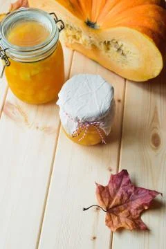 Homemade pumpkin jam Stock Photos